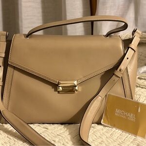 Michael Kors Whitney Large TH Satchel $348 Color-Truffle